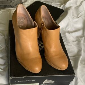 Vince Camuto Women's Tan Leather Ankle Booties